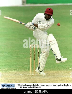 Le capitaine des Indes occidentales, Brian Lara Batting Banque D'Images