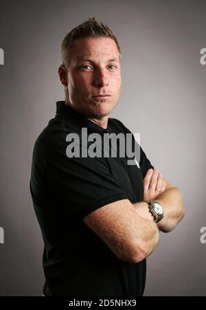 Neil Harris, directeur de Millwall, lors de la séance de présentation des responsables EFL Banque D'Images