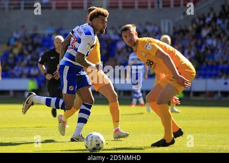 Daniel Williams (à gauche) en action avec Preston North End Paul Huntington Banque D'Images