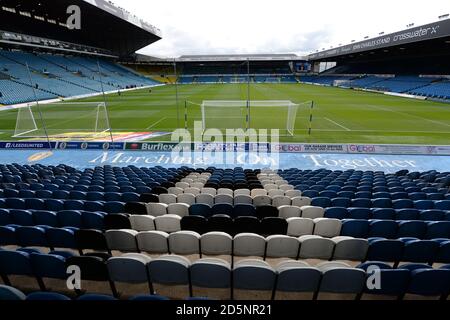 Vue sur le stade d'Elland Road, stade de Leeds United Banque D'Images