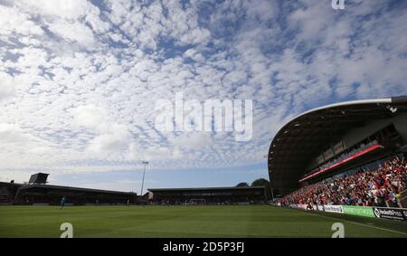 Vue générale sur le stade Highbury de Fleetwood Town Banque D'Images