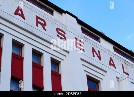 Une vue sur l'extérieur de Highbury l'ancienne maison D'Arsenal Banque D'Images