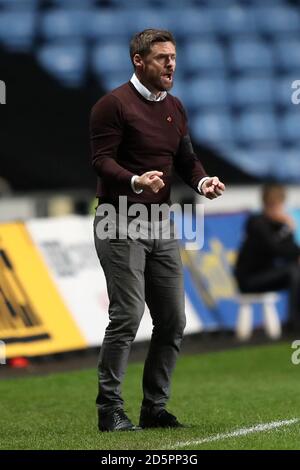 Scunthorpe United manager Graham Alexander Banque D'Images