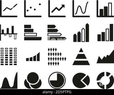 Des graphiques ou des icônes graphique noir et blanc grand jeu Illustration de Vecteur