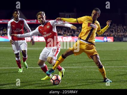 Nacho Monreal d'Arsenal en action Banque D'Images