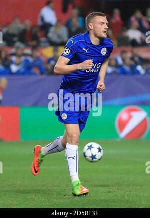 Jamie Vardy de Leicester City pendant le match Banque D'Images