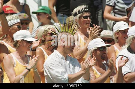 Mary Pierce en France contre Rita Grande en Italie. Pierce a gagné 6-2, 6-2. Banque D'Images