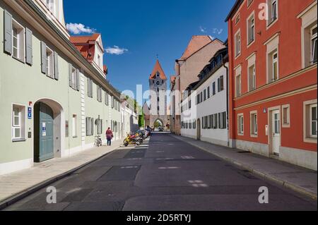 Ostertor de Regensburg, Bavière, Allemagne Banque D'Images