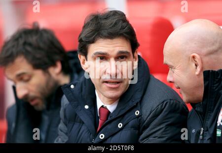 Aitor Karanka, gérant de Middlesbrough pendant le match Banque D'Images