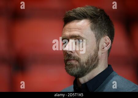 Scunthorpe United manager Graham Alexander Banque D'Images