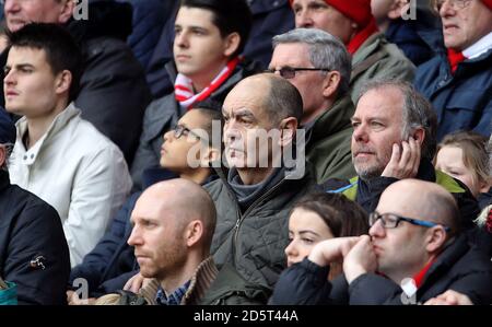 Fans dans les tribunes pendant le match Banque D'Images