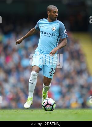 Fernandinho de Manchester City en action Banque D'Images