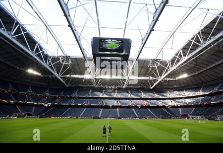 Une vue d'ensemble de l'Aréna Friends, Stockholm, en Suède, avant la finale de l'Europa League entre Manchester United et Ajax demain soir Banque D'Images