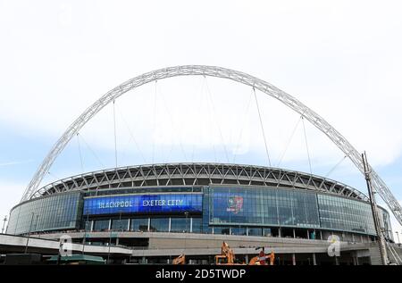 Vue générale du stade Wembley avant le match Banque D'Images