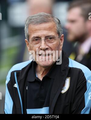 Oscar Tabarez, gestionnaire de l'Uruguay Banque D'Images