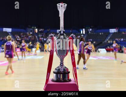 Une vue générale du Trophée des champions de la ligue Vitality Netball Lors de la Grande finale Banque D'Images