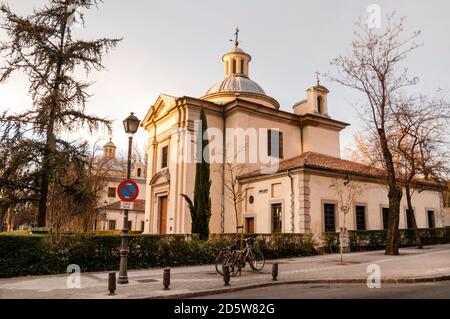 Chapelle royale néoclassique de préparation Église catholique Anthony de la Florida, connue comme le lieu de repos final de Goya, Madrid, Espagne. Banque D'Images