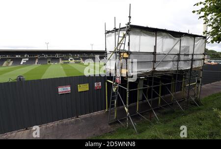 Vue générale du New Lawn Stadium, stade des Forest Green Rovers Banque D'Images