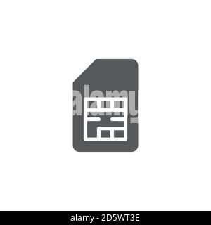 Carte SIM icône vecteur concept, isolé sur fond blanc Illustration de Vecteur