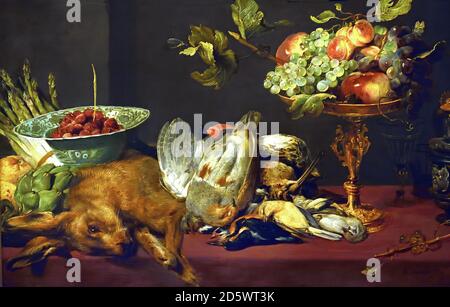 Encore la vie avec le petit gibier et les fruits 1600-1657 Frans Snyders ou Snijders ( 1579 – 1657) était un peintre flamand d'animaux et encore des vies, Belge, Belgique, Banque D'Images