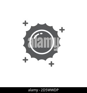 Symbole d'icône de vecteur étoile solaire isolé sur fond blanc Illustration de Vecteur