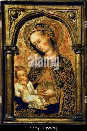 Madonna et l'enfant 1450 par Lorenzo da Cattaro 1415-1478, italien, Italie, Banque D'Images