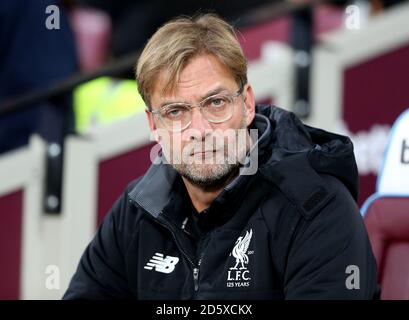 Manager de Liverpool Jurgen Klopp avant le match Banque D'Images