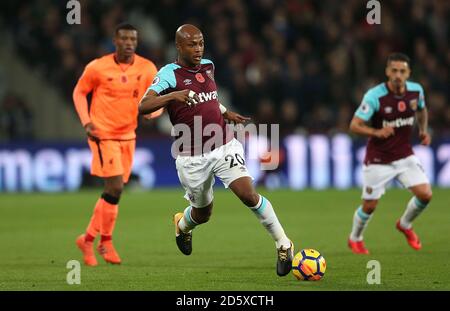 West Ham United's Andre Ayew Banque D'Images