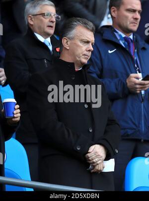 Ancien joueur d'Arsenal David O'Leary dans les stands Banque D'Images