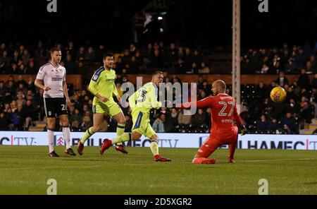 Matej Vydra du comté de Derby marque son premier but de côtés Banque D'Images