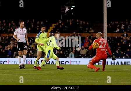 Matej Vydra du comté de Derby marque son premier but de côtés Banque D'Images