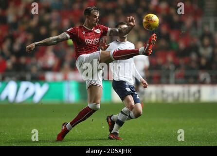 Bristol City's Aden Flint Banque D'Images