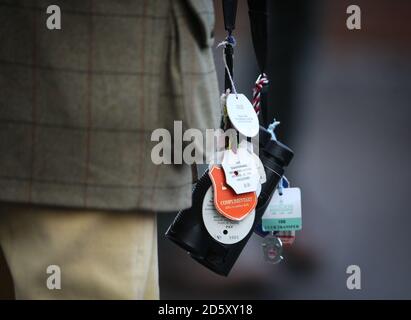 Racegoers pendant la deuxième journée de la rencontre internationale à Cheltenham Champ de courses Banque D'Images