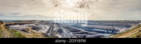 Allemagne, Rhénanie-du-Nord-Westphalie, Grevenbroich, mine de surface Garzweiler, Panorama Banque D'Images