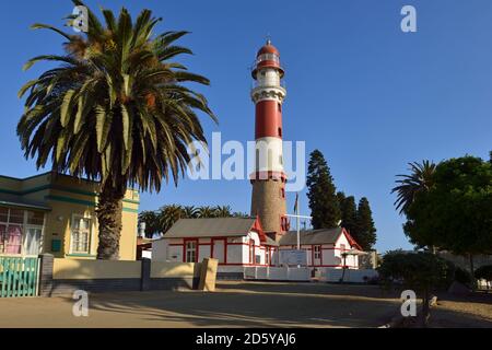 Namibie, Swakopmund, phare colonial allemand historique Banque D'Images