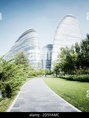 Chine, Beijing, Wangjing SOHO Banque D'Images