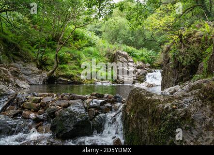 La rivière East Okement sur Dartmoor à Devon Banque D'Images