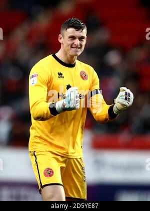 Liam Roberts, gardien de but Walsall Banque D'Images