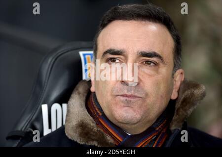 Swansea City manager Carlos Carvalhal Banque D'Images