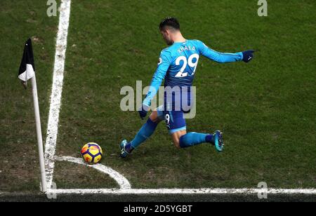 Granit Xhaka d'Arsenal en action Banque D'Images