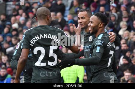 Da Silva Danilo, de Manchester City, célèbre la première fois que son camp a été mis à l'honneur but du jeu Banque D'Images