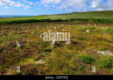 Royaume-Uni, Écosse, Highland, Lybster, Hill O Many Stanes Banque D'Images