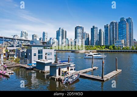 Canada, Colombie-Britannique, Vancouver, vue de Granville Island Banque D'Images