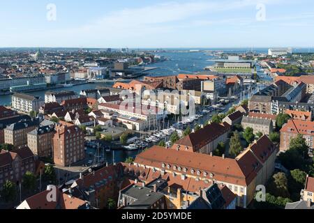 Danemark, Copenhague, vue sur la ville depuis la Cathédrale du Christ Sauveur Banque D'Images