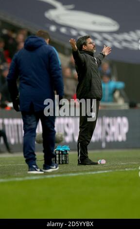 Huddersfield Town Head Coach David Wagner lors du match de la Premier League contre Huddersfield Town au stade Wembley, Londres Banque D'Images