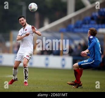 Johnnie Jackson de Charlton Athletic lors du match de la Sky Bet League One à London Road Peterborough. Banque D'Images