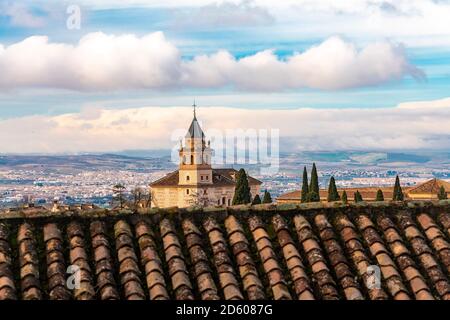 Eglise de Santa Maria à l'Alhambra, Grenade, Espagne Banque D'Images