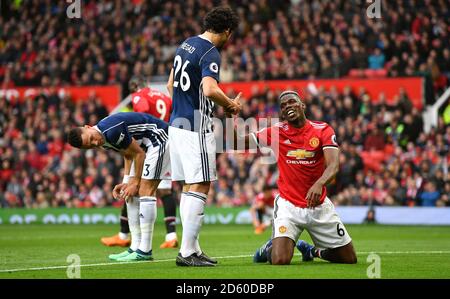 Paul Pogba de Manchester United (à gauche) après une tentative sur le but Banque D'Images