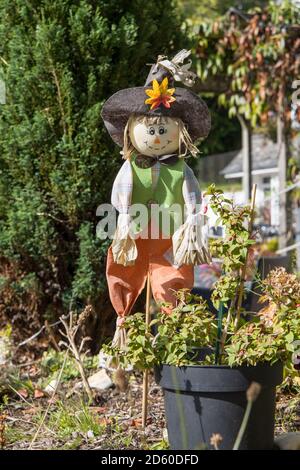 scarecrow dans le vieux village de shanklin près de shanklin sur l'île de wight Banque D'Images