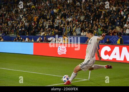 Zlatan Ibrahimovic en action pendant le jeu MLS Atlanta United FC v LA Galaxy au StubHub Centre le samedi 21 avril à Carson, Californie. Lionel Hahn. Banque D'Images